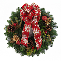 Velvet Poinsettia Christmas Wreaths